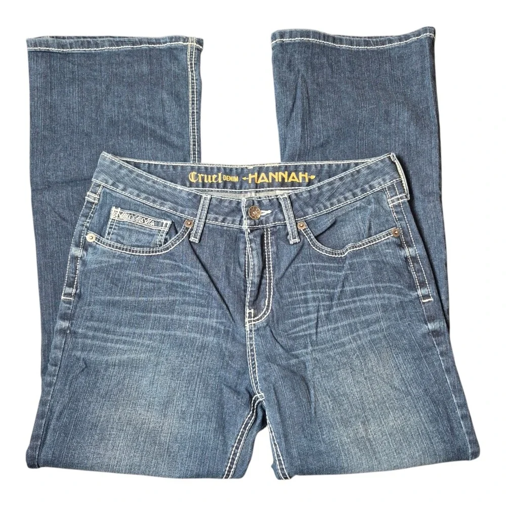 Cruel Girl Womens 31/11 S Hannah Blue Jeans Flare Bootcut Western Stretch